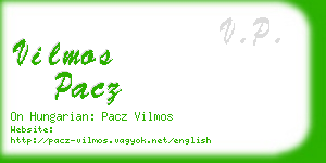 vilmos pacz business card